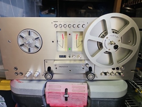 Vtg PIONEER RT-707 7" Reel-to-Reel Tape Deck Silver Face TESTED WORKING 