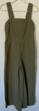 Jumpsuit/Romper denim, green, with functional...