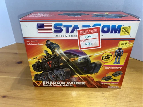 Starcom SHAODW RAIDER vehicle - CAPT BATTLECRON 9 & BOX 1986 Works