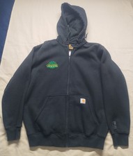 Carhartt Original Fit Full Zip Hoodie Men's Size Medium Rain Defender Black