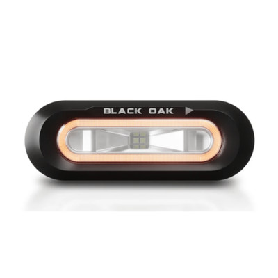 Black Oak LED Low Pro Spreader Light Amber Accent Black Housing Flush Mount