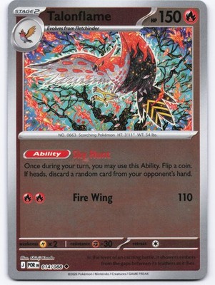 Pokémon TCG Talonflame 014/088 Reverse Holo Perfect Order NM