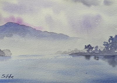 Rydal Moods Original Aquarell Gemälde. Lake District von Simon Fife 