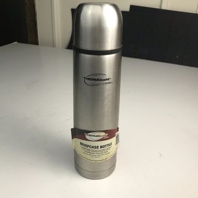 Thermocafe by Thermos Stainless Steel 17 Oz Hot Cold Coffee Travel Bottle Used