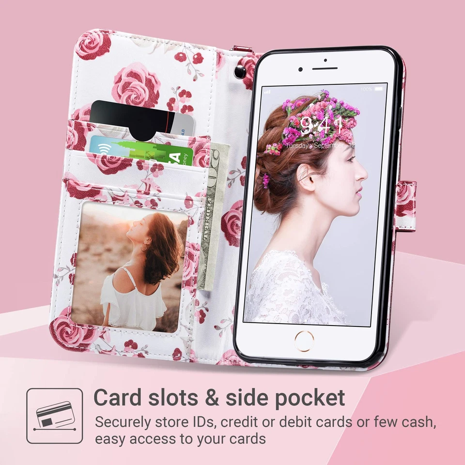 Wallet Case Compatible with iPhone 7 Plus/8 Plus, Premium PU Leather Flip Cov... - Image 2 of 4