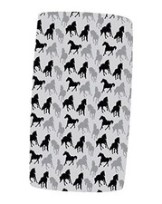 - Babys - Toddler Bed Sheets - Breathable Fitted Crib Sheet Grayscale Horses