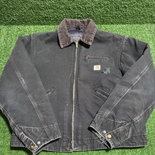 Carhartt Men's vintage Detroit blanket lined Jacket Workwear Size Large black