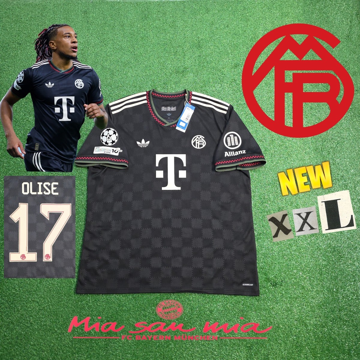 Adidas Bayern Munich Michael Olise #17 2025/2026 Third Jersey