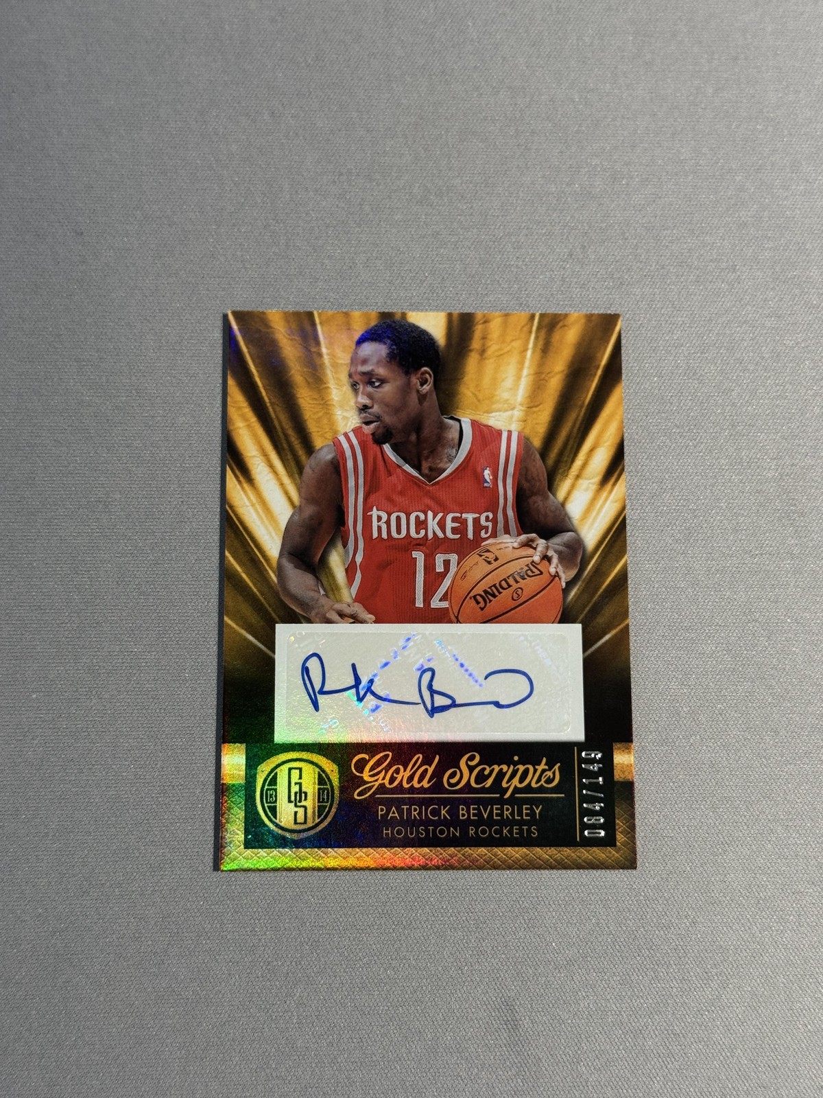 2013-14 Panini Gold Standard #16 Patrick Beverley Gold Scripts #/149