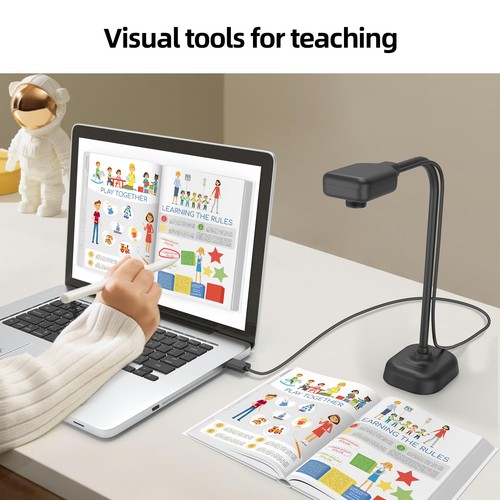 Caméra de Documents pour Enseignants et salles de Classe Webcam USB/caméra Do... - Afbeelding 6 van 8