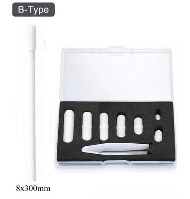 PTFE Magnetic Stir Bar Set, 7-Pcs w/Tweezer and 12'' Retriever for Laboratory Use