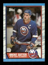 Brent Sutter  Islander Hockey 1989 Topps 14 Sports Trading Card 