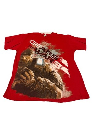 GEARS OF WAR Marcus Fenix Shirt RED Large PROMO Microsoft