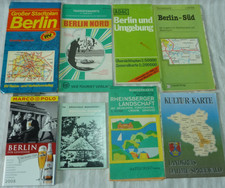 8 Stk. Landkarte Stadtplan Berlin Brandenburg  1977-2008 DDR/BRD Grenzverlauf