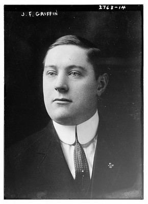 Photo:J.F. Griffin Portrait 1910s Studio Headshot Suit Tie Pin