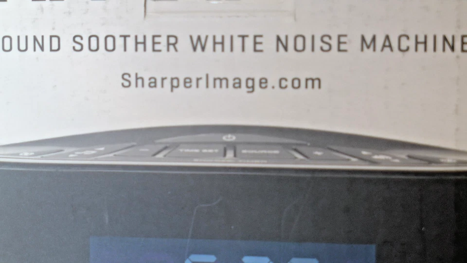 New in Box SHARPER IMAGE Sound Soother White Noise Machine & Radio Alarm Clock - Image 2 of 3