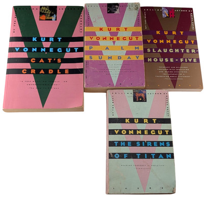 Kurt Vonnegut Lot 4 Paperbacks Cat's Cradle Palm Sunday Sirens Slaughterhouse