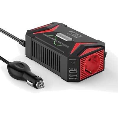 Bestek 300W Reiner Sinuswechselrichter für Multimedia-Geräte mit 2 USB-Ports