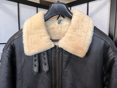 Vintage Type B-3 Bomber Flight Jacket Leather Sheepskin US Army