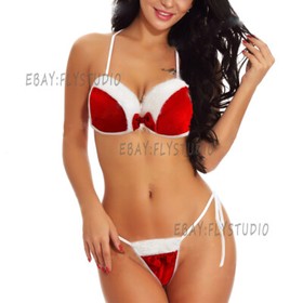 Sexy Christmas Lingerie Womens Xmas Party Costume Babydoll Sleepwear Underwear