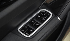 For Porsche Cayenne 2018-2021 Matt Silver Window Lift Panel Switch Cover Trim 4X