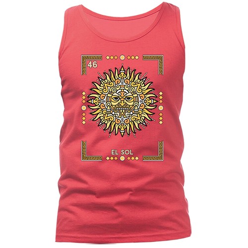 TARJETA DE LOTERÍA MEXICANA EL SOL GRÁFICO CAMISETA SIN MANGAS - Imagen 12 de 14