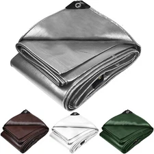 Heavy Duty Tarpaulin Canopy Tarp Tent Shade Shelter Car Boat Cover Waterproof