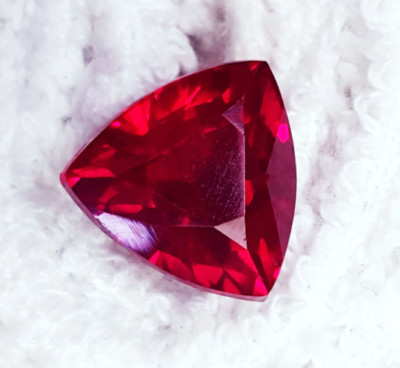 Natural Red Ruby 10.10 Ct Zertifiziert Trillion Lose Edelstein Mit Geschenk