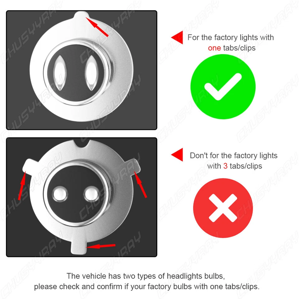 2x P15D H6M For Arctic Cat Bearcat 454 1996 1997 1998 ATV LED Headlight Bulb Kit - Image 2 of 4