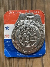 Vintage Official Badges Special Police Tin Toy-Original Package-Japan