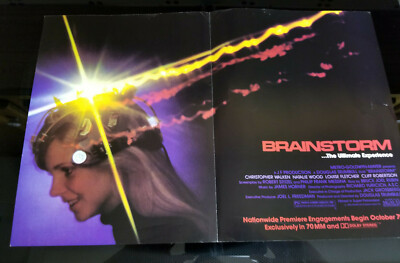 BRAINSTORM rare movie brochure! FREE S&H. Natalie Wood's last film from 1983.