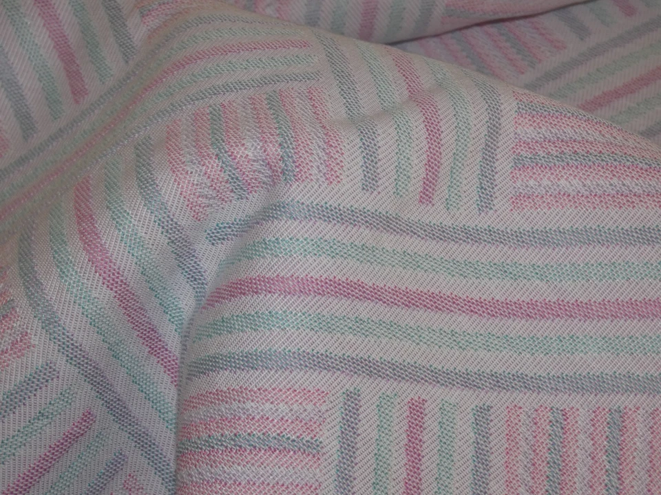 GRANDE Nappe RECTANGULAIRE COTON et POLYESTER Blanche Rose VINTAGE - Photo 3/4