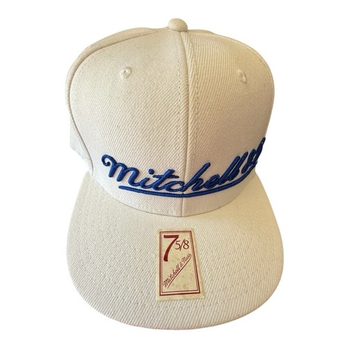 Mitchell & Ness Fitted 7-5/8 White and Blue Cap Hat NWT - Picture 2 of 5