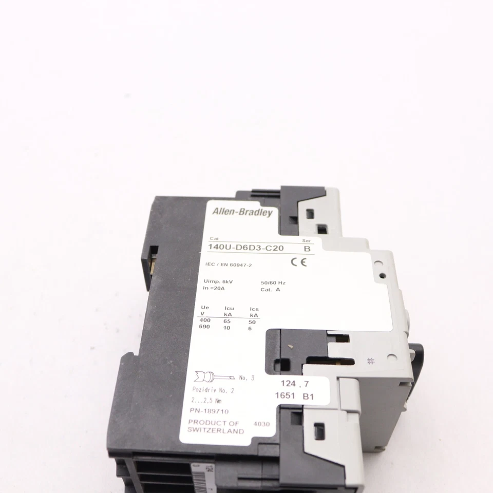 INTERRUPTOR DE CIRCUITO ALLEN BRADLEY 140U-D6D3-C20/B Foto 2 de 3