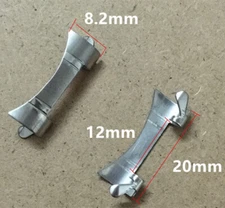 20X12mm Stainless Steel Curved End Links Spring Bars Bracelet Watch Band Strap#1