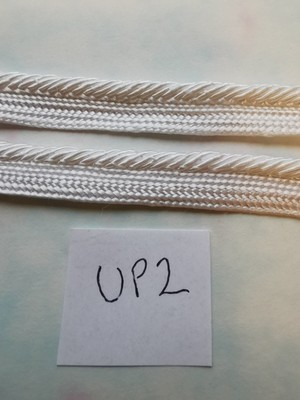 3m cremefarbene Pfeifenzopfborte 14 mm Schneiderei Kostüm dekorieren Polsterung UP2