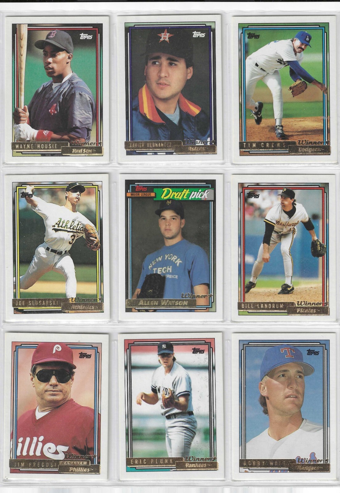 1992 Topps Gold Winners #1 - #793 U-Pick to Complete Set