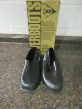 DUNLOP ONGUARD 4" PVC OVERSHOE BLACK SIZE LARGE 86010 NEW FREE SHIPPING