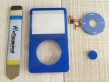 iPod 5th Video 30/60/80GB Front Housing Case Faceplate  Clickwheel Button BLUE