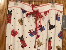 PJ Salvage Pajama Lounge Sleep Pants CHRISTMAS DOGS
