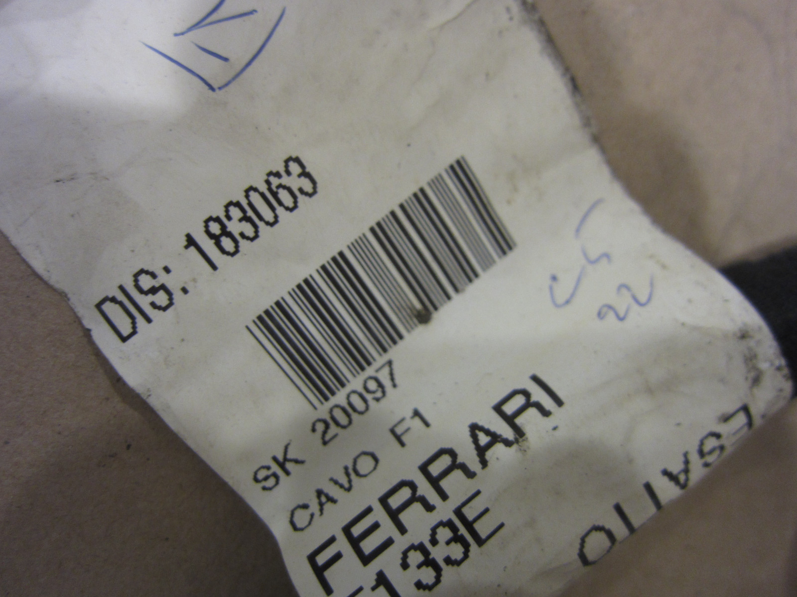 Ferrari 575M -Gearbox  Connecting Cables - P/N 183063