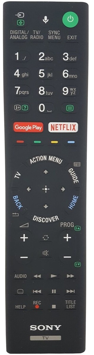 Ersatz Fernbedienung Für Sony TV KD-55XE9005, XE9305, XF7596, XF8096, XF8505 – Voll Funktionsfähig