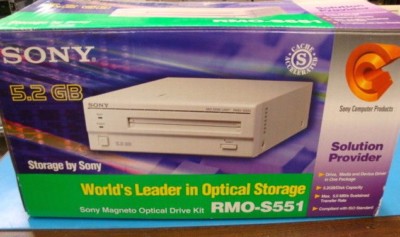 Boxed SONY RMO-S551 Ext. 5.2 GB Drive with Software and Qty 1 EDM-4100C RW Media