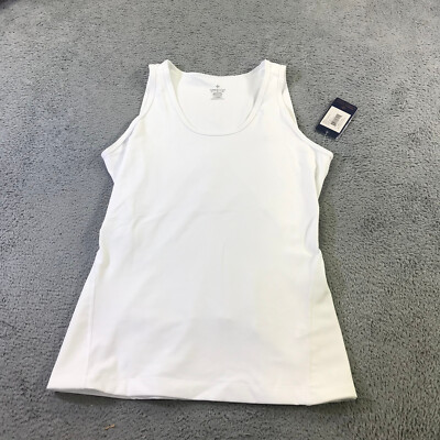 TOMMIE COPPER Tank Womens Extra Large Lower Back SUpport White Tank Top DFD