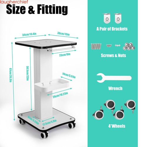 Rolling Trolley Cart Storage Equipment Machine SPA Beauty Salon Stand Organizer - Picture 7 of 16