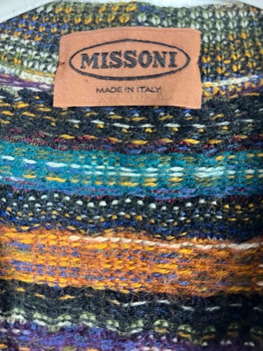 Missoni vest knit multicolor wool mohair button up size M - Picture 5 of 6
