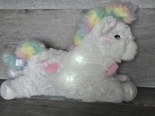 FOA Schwarz Unicorn Plush Rainbow Colors LED Lights Stuffed Animal Lovey Toy Htf