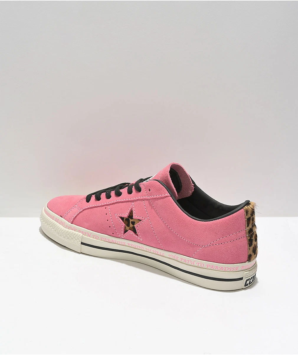 New Converse One Star Pro Sean Pablo Pink Suede Skate Shoes
