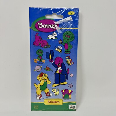 Vintage 1997 Mello Smello BARNEY Stickers with Babybop & BJ - New Old ...
