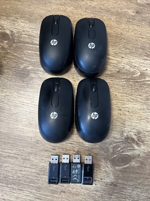 Lot of 4 Original HP Elite Wireless USB Mouse & Receiver 2.40GHz - 672653-001